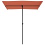 Sombrilla de jardín con palo de aluminio terracota 180x110 cm de vidaXL, Sombrillas - Ref: Foro24-47333, Precio: 52,25 €, Des...