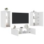 Muebles de TV de pared con luces LED 3 piezas blanco en Muebles TV | Comprar online en Foru.es