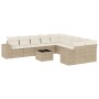 Set de sofás de jardín 11pzas con cojines ratán sintético beige de , Conjuntos de jardín - Ref: Foro24-3223117, Precio: 715,8...