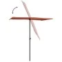 Sombrilla de jardín con palo de aluminio terracota 180x110 cm de vidaXL, Sombrillas - Ref: Foro24-47333, Precio: 41,61 €, Des...