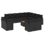 Set de sofás de jardín y cojines 13 pzas ratán sintético negro de , Conjuntos de jardín - Ref: Foro24-3223948, Precio: 882,30...