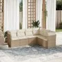 Garden sofa set with cushions 6 pieces beige synthetic rattan by , Garden sets - Ref: Foro24-3249517, Price: 407,24 €, Discou...