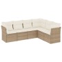 Juego de sofás jardín con cojines 6 pzas ratán sintético beige de , Conjuntos de jardín - Ref: Foro24-3249517, Precio: 407,20...