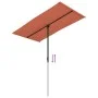 Sombrilla de jardín con palo de aluminio terracota 180x110 cm de vidaXL, Sombrillas - Ref: Foro24-47333, Precio: 41,61 €, Des...