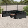 Set de sofás de jardín 12 piezas cojines ratán sintético negro de , Conjuntos de jardín - Ref: Foro24-3258835, Precio: 746,45...