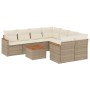 Set de sofás de jardín 9 pzas con cojines ratán sintético beige de , Conjuntos de jardín - Ref: Foro24-3258229, Precio: 621,3...