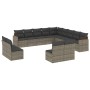 Set sofás de jardín con cojines 13 piezas ratán sintético gris de , Conjuntos de jardín - Ref: Foro24-3258889, Precio: 799,85...
