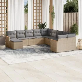Set de sofás de jardín 11pzas con cojines ratán sintético beige de , Conjuntos de jardín - Ref: Foro24-3258972, Precio: 672,0...