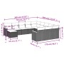 Set de sofás de jardín 12 pzas con cojines ratán sintético gris de , Conjuntos de jardín - Ref: Foro24-3258987, Precio: 746,0...