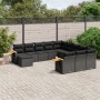 Set de sofás de jardín 11 pzas y cojines ratán sintético negro de , Conjuntos de jardín - Ref: Foro24-3259605, Precio: 707,34...