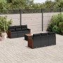 Set de comedor de jardín 7 pzas y cojines ratán sintético negro de , Conjuntos de jardín - Ref: Foro24-3259871, Precio: 445,8...