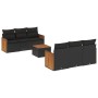 Set de comedor de jardín 7 pzas y cojines ratán sintético negro de , Conjuntos de jardín - Ref: Foro24-3259871, Precio: 445,8...