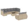 Juego de sofás jardín con cojines beige 10 pzas ratán sintético de , Conjuntos de jardín - Ref: Foro24-3254166, Precio: 679,6...