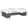Set de sofás de jardín 10 pzas cojines ratán sintético negro de , Conjuntos de jardín - Ref: Foro24-3254203, Precio: 605,91 €...