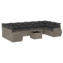 Set de sofás de jardín 11 pzas y cojines ratán sintético gris de , Conjuntos de jardín - Ref: Foro24-3254217, Precio: 699,85 ...