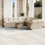Set de sofás de jardín 11pzas con cojines ratán sintético beige de , Conjuntos de jardín - Ref: Foro24-3254255, Precio: 779,2...