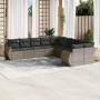 Set de sofás de jardín 11 pzas y cojines ratán sintético gris de , Conjuntos de jardín - Ref: Foro24-3254257, Precio: 699,85 ...