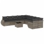 Set de sofás de jardín 11 pzas y cojines ratán sintético gris de , Conjuntos de jardín - Ref: Foro24-3254257, Precio: 699,85 ...