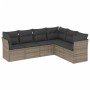 Set de muebles de jardín 6 pzas y cojines ratán sintético gris de , Conjuntos de jardín - Ref: Foro24-3217680, Precio: 360,80...