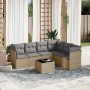 Set sofás de jardín 7 piezas y cojines ratán sintético beige de , Conjuntos de jardín - Ref: Foro24-3217689, Precio: 425,76 €...