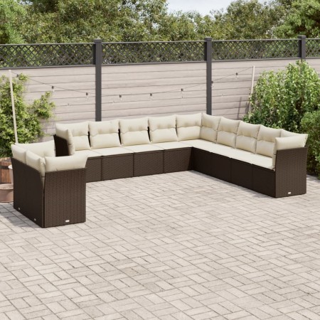 Set de sofás de jardín 11 pzas cojines ratán sintético marrón de , Conjuntos de jardín - Ref: Foro24-3217883, Precio: 745,51 ...