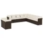 Set de sofás de jardín 11 pzas cojines ratán sintético marrón de , Conjuntos de jardín - Ref: Foro24-3217883, Precio: 747,80 ...