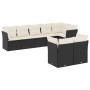 Set de sofás de jardín 8 piezas y cojines ratán sintético negro de , Conjuntos de jardín - Ref: Foro24-3217906, Precio: 468,1...