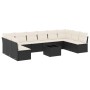 Set de sofás de jardín 11 pzas y cojines ratán sintético negro de , Conjuntos de jardín - Ref: Foro24-3218096, Precio: 551,72...