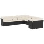 Set de sofás de jardín 10 pzas cojines ratán sintético negro de , Conjuntos de jardín - Ref: Foro24-3218236, Precio: 546,98 €...