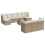 Set de sofás de jardín 11pzas con cojines ratán sintético beige de , Conjuntos de jardín - Ref: Foro24-3218338, Precio: 674,6...