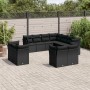 Set de sofás de jardín 11 pzas y cojines ratán sintético negro de , Conjuntos de jardín - Ref: Foro24-3218505, Precio: 735,75...
