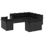 Set de sofás de jardín 11 pzas y cojines ratán sintético negro de , Conjuntos de jardín - Ref: Foro24-3218505, Precio: 735,75...