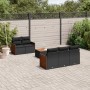 Set de sofás de jardín 6 piezas y cojines ratán sintético negro de , Conjuntos de jardín - Ref: Foro24-3227462, Precio: 381,3...