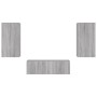 Muebles de TV de pared con luces LED 3 piezas gris Sonoma en Muebles TV | Comprar online en Foru.es