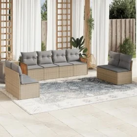 Juego de sofás de jardín con cojines beige 8 pzas ratán PE de , Conjuntos de jardín - Ref: Foro24-3227571, Precio: 487,78 €, ...
