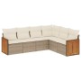 Juego de sofás jardín con cojines 6 pzas ratán sintético beige de , Conjuntos de jardín - Ref: Foro24-3227682, Precio: 382,64...