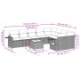 Set de sofás de jardín 10 pzas cojines ratán sintético negro de , Conjuntos de jardín - Ref: Foro24-3220644, Precio: 626,14 €...
