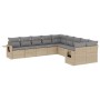 Juego de sofás jardín con cojines beige 10 pzas ratán sintético de , Conjuntos de jardín - Ref: Foro24-3220708, Precio: 640,0...