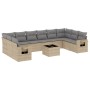 Set de sofás de jardín 11pzas con cojines ratán sintético beige de , Conjuntos de jardín - Ref: Foro24-3220678, Precio: 689,3...