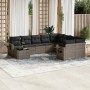 Set de sofás de jardín 10 pzas con cojines ratán sintético gris de , Conjuntos de jardín - Ref: Foro24-3220659, Precio: 590,8...