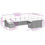 Set de sofás de jardín 10 pzas con cojines ratán sintético gris de , Conjuntos de jardín - Ref: Foro24-3220659, Precio: 590,8...