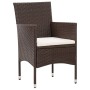 Set muebles de jardín 4 piezas y cojines ratán sintético marrón de vidaXL, Conjuntos de jardín - Ref: Foro24-45811, Precio: 2...