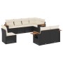 Set de sofás de jardín 8 piezas y cojines ratán sintético negro de , Conjuntos de jardín - Ref: Foro24-3227001, Precio: 522,8...