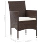 Set muebles de jardín 4 piezas y cojines ratán sintético marrón de vidaXL, Conjuntos de jardín - Ref: Foro24-45811, Precio: 2...