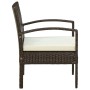 Silla de jardín con cojín ratán sintético marrón de vidaXL, Sillas de jardín - Ref: Foro24-45794, Precio: 88,75 €, Descuento: %