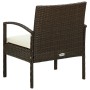 Silla de jardín con cojín ratán sintético marrón de vidaXL, Sillas de jardín - Ref: Foro24-45794, Precio: 88,75 €, Descuento: %