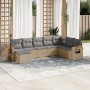 Juego de sofás de jardín con cojines beige 8 pzas ratán PE de , Conjuntos de jardín - Ref: Foro24-3227088, Precio: 475,37 €, ...