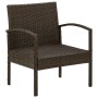 Silla de jardín con cojín ratán sintético marrón de vidaXL, Sillas de jardín - Ref: Foro24-45794, Precio: 88,75 €, Descuento: %