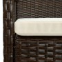 Silla de jardín con cojín ratán sintético marrón de vidaXL, Sillas de jardín - Ref: Foro24-45794, Precio: 88,75 €, Descuento: %