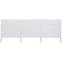 Paravientos de playa de 3 paneles tela blanco arena 400x80 cm de vidaXL, Sombrillas - Ref: Foro24-47140, Precio: 33,43 €, Des...